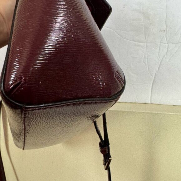 Kate Spade Brynlee Bixby Place Satchel Crossbody Bag Leather Patent Shoulder Red - Picture 9 of 16